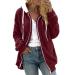 Coat plush jacket hoodie jacket oversize winter coat women wool coat winter color variants transition jacket lightweight quilted light step jacket fleece buffer coat with hood outdoor buffer jacket m wine