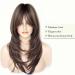 Brown Wigs for Women | Synthetic Long Curly Layered Ombre Wig with Fringe - Perfect for Daily & Party Wear - Buy Online on GoSupps.com