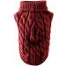 Royal Collar Knitting Sweater for Pets - Winter Warmer Thick Crochet Coat for Small to Large Dogs & Cats (S Red) - Buy Online on GoSupps.com