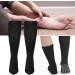 Extra Wide Diabetic Socks | Anti-Slip Bottom | Soft Cotton Foot Care Socks for Swollen Feet | Black - Buy Online on GoSupps.com