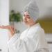 2 Pack Microfiber Hair Towel Wrap for Women - Super Absorbent Quick Dry Turban for Curly Long & Thick Hair - Light Grey - 10x26 inches - Buy Online on GoSupps.com