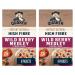 Wild Berry Medley High High Fibre Instant Oatmeal Bundle. Includes (2) Boxes of Wild Berry Medley Flavoured High Fibre Instant Oatmeal (6 packets per box x 38g each) with BIG MAPLE Trivia Cards to Enjoy with your Breakfast or Snack. Whole Grain Canadian O