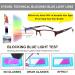 Buy EYEURL 4-Pack Half Frame Blue Light Reading Glasses - Rectangle Semi Rimless Men & Women Eyeglasses with Spring Hinge - 1.75 Magnification - Buy Online on GoSupps.com