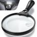Magnifying Glass with Light, Ezona Magnifier 5.5 Inch Extra Large Magnifier , 3 Bright LED Illuminated 2X Magnifying Glass Lens 4X 25X Zoom Lightweight Handheld Shatterproof Magnifiers for Reading