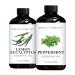 Brooklyn Botany Lemon Eucalyptus & Peppermint Essential Oils 4 Fl Oz (Pack of 2) 100% Pure & Natural Cool & Energizing Aromatherapy Blend