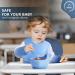 Home-Ed Baby Weaning Set: 9-Piece Baby Food Set with Suction Bowl, Plates, Spoon, and Bibs - Blue - Buy Online on GoSupps.com