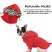 Shop Minezi Waterproof Dog Coat - XX-Large Zipper & Reflective Buttons Adjustable Strap Removable Hood Keeps Your Pet Clean - Red - Buy Online on GoSupps.com