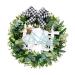 Zerodeko 1pc Artificial Garland House Ornaments Artificiales Para Easter Decoration Artificial Olive Wreath Plant Decorations Door Wreath with Bowknot Easter Wreath Household Wooden Boxwood