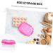OSALADI Egg Storage Box Folding Tray Refrigerator Egg Trays Egg Carton Protective Box Travel re-usable Rosy 24X16.5X10CM - Buy Online on GoSupps.com