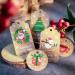 Christmas Gift Tags 50pcs Xmas Paper Labels Christmas Elements Hanging Tags Card Gift Ornament with String Style3 - Buy Online on GoSupps.com