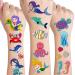 6 Sheets Under The Sea Mermaid Temporary Tattoos for Kids  Glitter Mermaid Birthday Party Supplies Sea Creatures Party Favors for Girls Birthday Decorations Gifts Ocean Animal Fake Tattoos Stickers