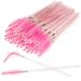 Fenshine eyelash brush light disposable mascara bars long eyelash brush for eyelash extensions eyebrow contouring and make-up (200 pieces pink)