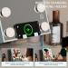 FTOYIN Lighted Vanity Mirror with Wireless Charge - Hollywood Style with 9 Dimmable LED Bulbs and 3 Color Modes, 5X Magnification - Buy Online on GoSupps.com