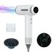 Hair Dryer 7 Temps&31 Modes.Intelligent Temperature Control LCD Display Self-Cleaning Mode Facial Care Mode.1600W RPM Ionic Blow Dryer.Low Noise Thermo-Control Hair Dryer with Diffuser and Nozzle White