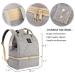 Double Layer Breast Pump Backpack with Cooler & Moistureproof Bag - Grey, USB Charging Port - Ideal for Outdoor Working Moms - Buy Online on GoSupps.com