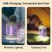 Mosquito Zapper for Outdoor Indoor USB Charing Mosquito Zapper Waterproof Suitable for Home Patio Camping (Gray+White) - Buy Online on GoSupps.com