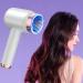 Cordless Ionic Hair Dryer with Hot and Cold Air USB Type-C Charging Blow Dryer Portable Travel Hair Dryer for Women Kids Outdoor Camping Beaches White