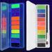 Lot de 10 fards paupi res fluorescents paillettes fluorescentes - N on UV - Mat - Paillettes color es et cr meuses - Avec pinceau - Brillance sous lumi re UV