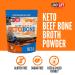 LonoLife Keto Beef Bone Broth Powder - Grass Fed, High in Collagen Protein, Paleo & Keto Friendly, Gluten-Free - 8oz Bulk Container (15 Servings) - Buy Online on GoSupps.com