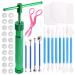 Wokape 37Pcs Stainless Steel Clay Extruder  Sugar Paste Extruder Cake Fondant Decorating Tool Set with Discs Scraper Cake Decor Modeling Tool -- Green
