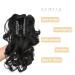 Buy Gairyan 30cm Black Ponytail Hair Extensions - Long Curly Claw Clip Synthetic Braids for Women - Buy Online on GoSupps.com