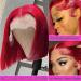 10 HD Transparent Red Bob Lace Front Wig | Pre Plucked & Natural Hairline | 100% Unprocessed Human Virgin Hair | Glueless Red Bob Wig for Black Women - Buy Online on GoSupps.com