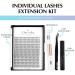 Oreola 228PCs Single Eyelashes Set - DIY Eyelash Extensions Kit with Applicator | 0.07d Thickness 8-15mm Clusters for Stunning Lashes at Home - Buy Online on GoSupps.com