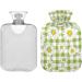 NAANLE 2L Hot Water Bottle with Checkered Daisy Cover | Pain Relief & Heat Therapy for Menstrual Cramps Hands & Feet - Buy Online on GoSupps.com