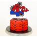 Spider 4th Birthday Cake Topper Spider Cartoon Movie Themed Happy 4s Birthday Cake Decorations for Men Boy Children Four Bday Party Supplies Double Sided Glitter Black DÃ©cor - Buy Online on GoSupps.com