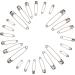 250pcs Stainless Steel Safety Pins Box for Clothing, Sewing & DIY Projects - 6 Sizes - Buy Online on GoSupps.com