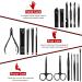 Keiby Citom Manicure Set 18pcs Professional Nail Clippers Kit Pedicure Care Tools-Stainless Steel Grooming Tools With Rose Gold PU Leather Case for Travel & Home (Black/Red) - Buy Online on GoSupps.com