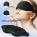 Soft & Comfortable 3D Blackout Sleep Mask for Travel & Meditation - Men's and Women's Eye Mask (Black) - Buy Online on GoSupps.com