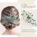 Green Hair Comb Wedding Hair Pieces Rhinestone Hair Accessories for Brides Bridesmaid Emerald Green Hair Vine Comb for Women and Girls Prom Party Festival Handmade Hair Clip(Sliver) - Buy Online on GoSupps.com