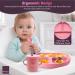 CHEEKYCHOPS 9 PCS Baby Weaning Set & Ebook Includes Baby Plate Adjustable Bib Cup Recipe Ebook Suction Baby Bowl and Spoon Baby weaning Set Baby Pink - Buy Online on GoSupps.com