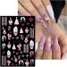 JMEOWIO 10 Sheets Christmas Pink Nail Art Stickers Decals Self-Adhesive Snowflake Winter Holiday Cute Santa Nail Supplies Nail Art Design Decoration Accessories - Buy Online on GoSupps.com