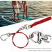 VGEBY Freediving Lanyard Safety Rope 316 Pro Stainless Steel Clip with Dive Wristband - Red - Buy Online on GoSupps.com