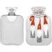 Snowflake Christmas Hat Hot Water Bottle | 2L Fleece Cover for Hot & Cold Compresses - Perfect Holiday Gift - Buy Online on GoSupps.com