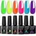 Allenbelle Glow in the Dark UV nail polish set 6 colors gel nail polish gift set Shellac set UV gel nail art soac off uv led gel nail polish yg6pc-001