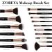 Zoreya Premium Makeup Brush Set - 16 Piece Brush Kit for Foundation, Powder, Blush, and Eye Shadows - Cruelty-Free Synthetic Brushes for Flawless Makeup Application - Buy Online on GoSupps.com