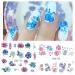 Summer Blooming Flower Nail Art Stickers - Chrysanthemum, Peony & Butterfly Designs | 12 Water Transfer Decals for Manicure - Buy Online on GoSupps.com