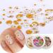 450Pcs 3D Flower Nail Stickers | Holographic Simulation Flower Leaf Glitter Sequin | Nail Art Decoration Paillettes - Wood Flower-9 - Buy Online on GoSupps.com
