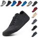 Neoker barefoot shoes unisex wide toe shoes men women minimalist walking shoes fitness shoes running shoes wide casual sneaker black khaki gray blue red 37-47 EU 42 EU barefoot shoes 02 black