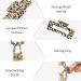 12 Pack Geometric Print Large Rectangle Hair Claw Clips | 4.1 Inch Leopard Print Strong Hold Jaw Clips for Women - Buy Online on GoSupps.com