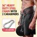 DMOOSE DIP Belt with Chain - Heavy Duty Steel Weightlifting Belt for Comfort Fit & Maximum Performance | Double Stitching | Universal Schwarz - Buy Online on GoSupps.com