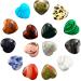 Aitsite natural heart stones 15 pieces of heart set gemstones healing stones set rose quartz stone lucky stones for crystal therapy meditation and decorations heartstone-a