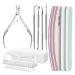Camidy Manicure Set Nail Tools Nail File and Buffer Set Double-Sided Nail Files Polishing Files Cuticle Nippers Pusher Peeler Toenail File Lifter Brush for Manicure