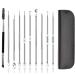 9PCS blackhead acne removal kit acne removal tool  facial skin acne removal tool  with free double-headed eyebrow brush