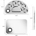 Tamon Stainless Steel Mixing Palette Set - 2 Pack Makeup Palette with Spatula for Cosmetics Nail Design & Pigment Mixing - Buy Online on GoSupps.com