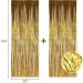 Twinkle Star 2 Pack Gold Metallic Tinsel Foil Fringe Curtains for Party Decorations - Buy Online on GoSupps.com