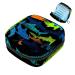 Menstruation pad bag with zipper women's napkin bag tampons collective bags for women and girls (abstract sharks underwater animals colorful pattern)